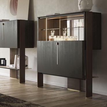 Buffet haut au design moderne avec porte coulissante Cremona de Cattelan