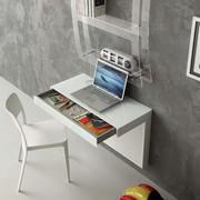 Bureau moderne mural Kosmos dans la version fixe avec tiroir extractible