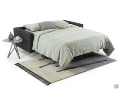 Détails du canapé lit ouvert avec matelas double 160x200 cm