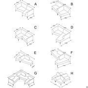 Modèles et Dimensions du canapé de salle d'attente moderne Alias