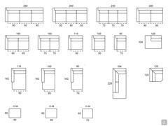 Modularité et dimensions disponibles pour le canapé Strip