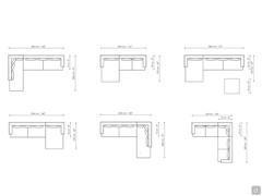 Exemples de compositions pouvant être réalisées en combinant les éléments du canapé Lars.