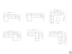 Exemples de compositions pouvant être réalisées avec les éléments du canapé Saddle