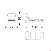 RomeaChaise longue , dimensions