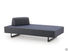 Chaise longue daybed Prisma Air avec pied luge en métal