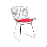 Chaise Wire Chair créée par Harry Bertoia grillagée chromée et soudée