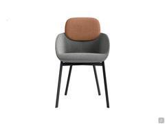 Lollipop Lounge Fauteuil avec revêtement en tissu bicolore