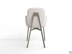 Lollipop Lounge Vue arrière du petit fauteuil avec structure en métal peint de couleur tourterelle