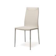 Chaise Maya Flex de Cattelan revêtue de cuir blanc