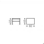 Table de chevet Dorian - Dimensions