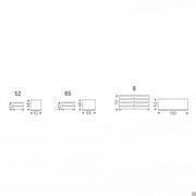 Modèles et Dimensions de la table de chevet et de la commode Dyno de Cattelan