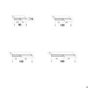 Modèles disponibles et dimensions de la plate-forme avec compartiment ouvert California