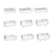 Schémas et dimensions des commodes