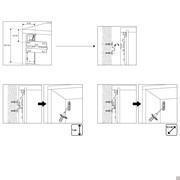 Meuble de rangement bas à portes battantes Plan - Fixations pour montage mural