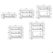 Éléments avec tiroirs Plan - dimensions spécifiques cm p.52,4