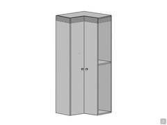 Hauteur sur mesure pour armoire à portes battantes angulaire Tilt