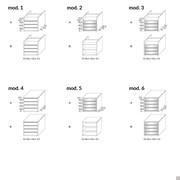 Modèles et Dimensions du Meuble de rangement Pacific Isola - simple centre pièce