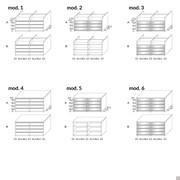 Modèles et Dimensions du Meuble de rangement Pacific Isola - double centre pièce