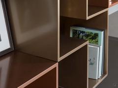 Cubes modulables en laqué métallique bronze et cuivre