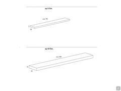 Lounge Tablettes - épaisseurs et dimensions