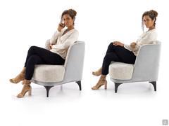 Exemple d'assise sur le fauteuil Amanda