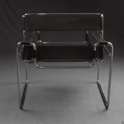 Fauteuil Wassily en cuir noir