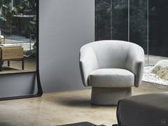 Bruno Fauteuil tapissé avec pieds en métal par Bonaldo avec base tapissée