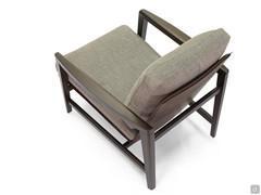 Fauteuil bas en bois massif Halley 