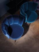 Fauteuils coquillage en velours Petra