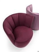 Fauteuil coquillage en velours Petra XL