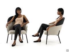 Exemple d'assise et proportions fauteuil Just