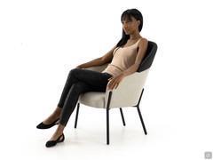 Exemple d'assise et proportions fauteuil Just 