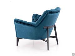 Fauteuil Lynn avec structure en métal laqué de couleur RAL 7016