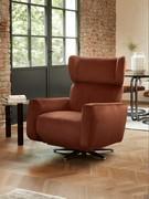 Fauteuil relax pivotant Iris revêtu de microfibre