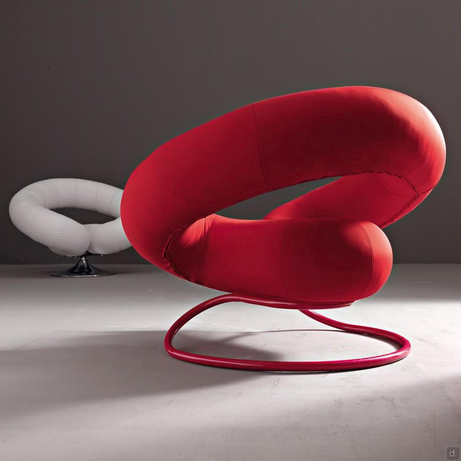 Fauteuil Polis au design moderne avec base fixe dans la finition RAL