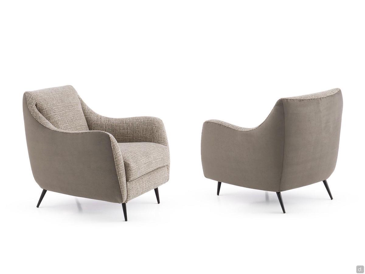 Fauteuil confortable Jolie avec accoudoirs en version bicolore