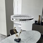 Lustre avec abat-jour rond en verre Phoenix de Cattelan