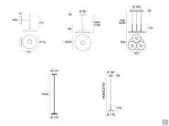 Lampe Poe - Schémas et Dimensions 