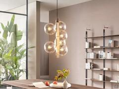 Lampe suspension à boules en verre Bon Ton de Bonaldo