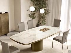 Lampe Ophelia avec deux diffuseurs en combinaison avec la table en céramique Hidalgo