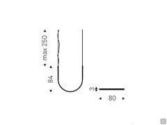 Diffuseur pour composition personnalisée : L.80 x P.3 x H.84 cm (H max. 250 cm)