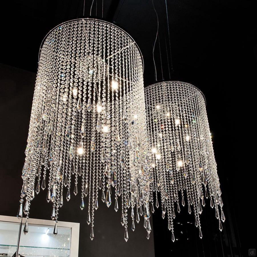 Lustre cascade design en cristal Venezia de Cattelan 