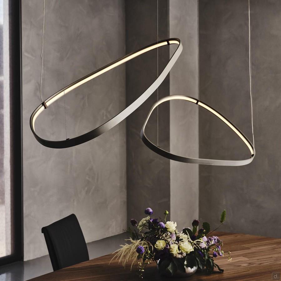 Luminaire LED circulaire en métal Magellano de Cattelan