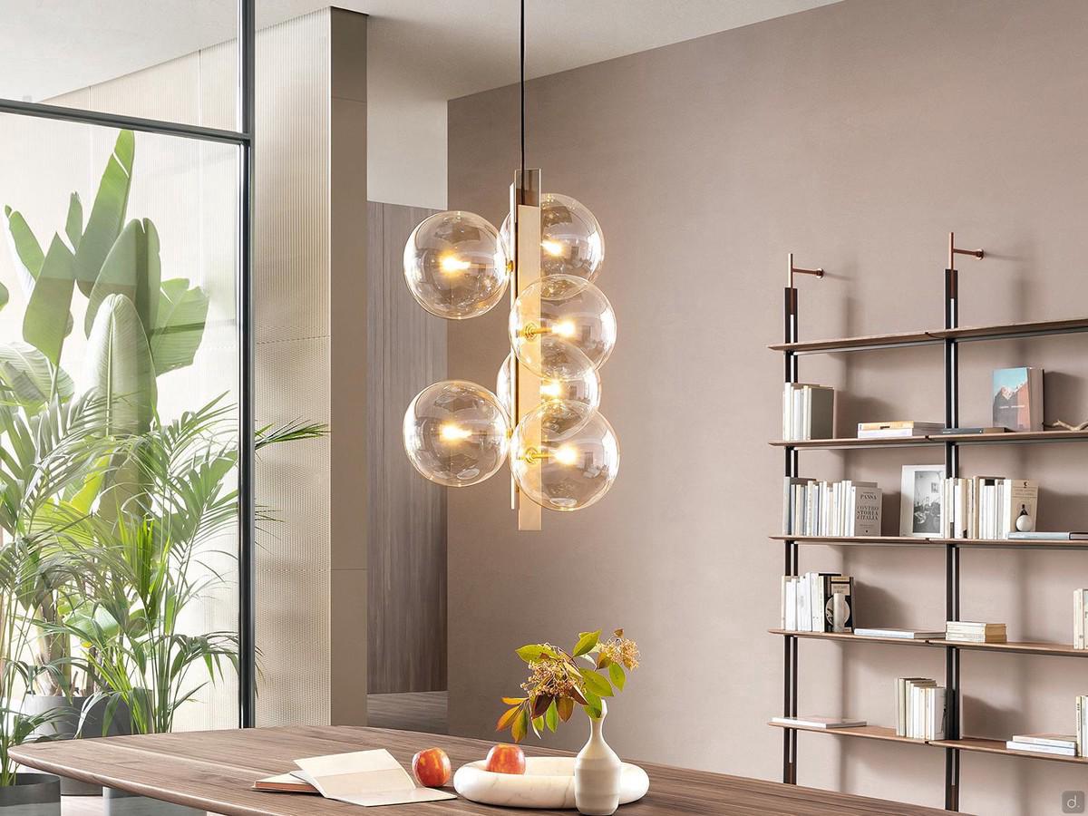 Lampe suspension à boules en verre Bon Ton de Bonaldo