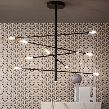 Lustre de design moderne pour salon Crossroad de Bonaldo