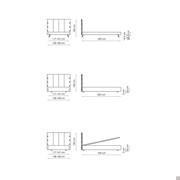 Modèles et Dimensions du lit Cuff de Bonaldo