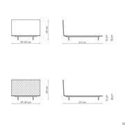 Modèles et Dimensions du lit Thin de Bonaldo