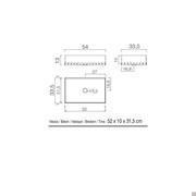 Dimensions indicatives pour le positionnement du drain