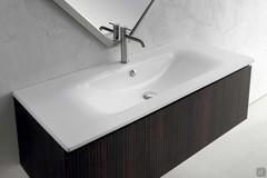 Lavabo console Mauritius 120 Centré en céramique blanc mat