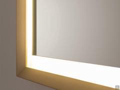 Détail du cadre du miroir avec LED intégrée